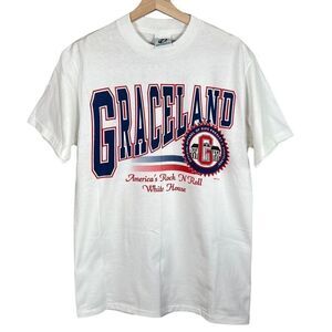 Vintage 90s Graceland Elvis Presley T-shirt Mens M Made in USA Single Stitched